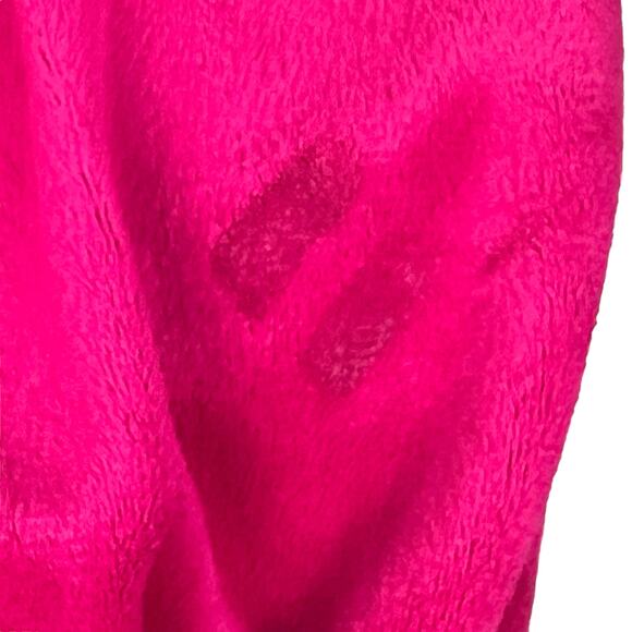 Diamond Tea women Large Bath Robe House coat Dress Vintage Pink Long floral Flaw - Picture 12 of 15